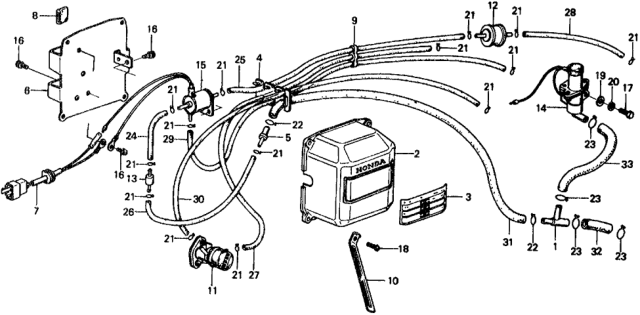 1977 Honda Civic Control Box - Control Valve Diagram