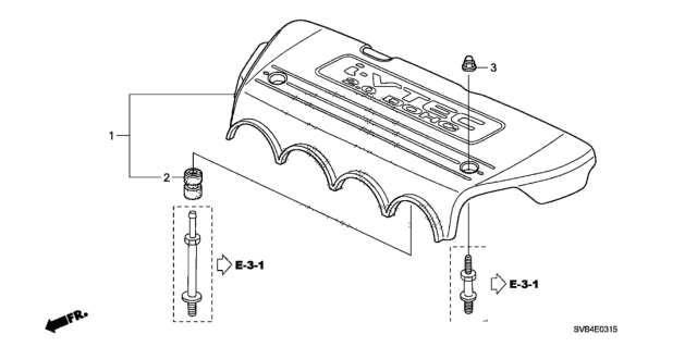 2010 Honda Civic Cover Assembly, Engine Diagram for 17121-RRB-A10