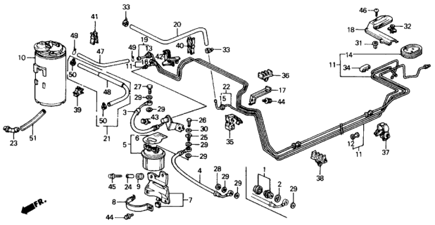 1990 Honda Civic Canister Assembly (Hitachi) Diagram for 17300-SH0-A31