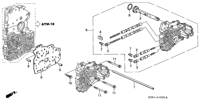 2002 Honda Odyssey 5 Door EXL (LEATHER RES) KA 5AT AT Servo Body Diagram