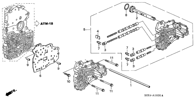 2002 Honda Odyssey Shaft, Shift Fork Diagram for 24271-P7W-000