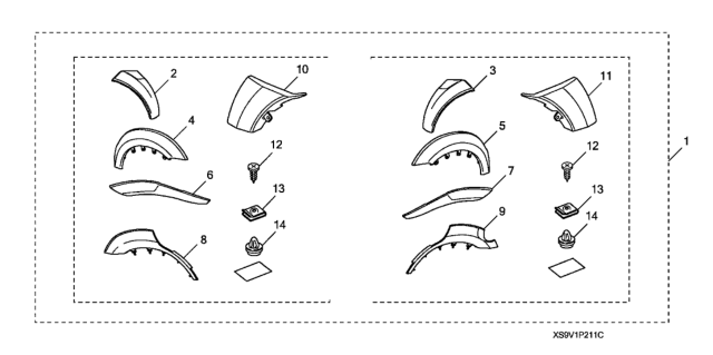 2006 Honda Pilot Fender Flares Diagram