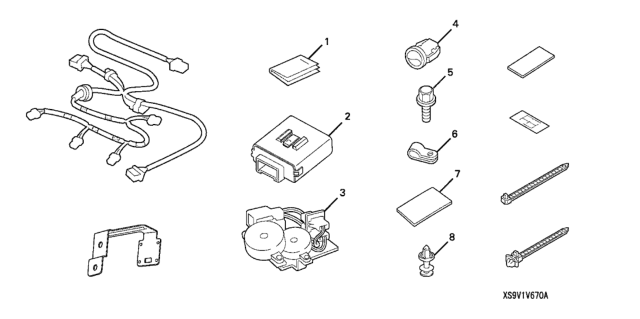 2006 Honda Pilot Back-Up Sensor Attachment Diagram