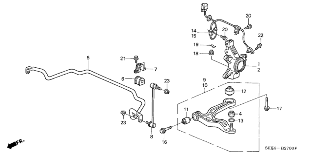 2004 Honda Odyssey Knuckle Diagram