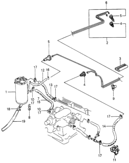 1982 Honda Civic 5 Door ** (WAGOVAN) KA HMT Canister - Fuel Hose Diagram