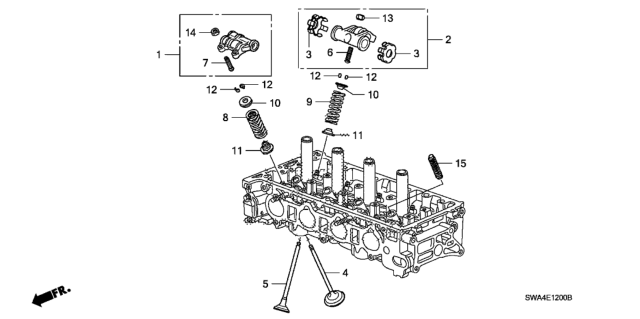 2007 Honda CR-V Valve - Rocker Arm Diagram