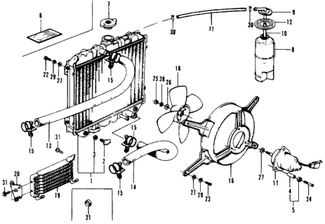 1975 Honda Civic 3 Door ** (1200) ** HMT HMT Radiator Diagram