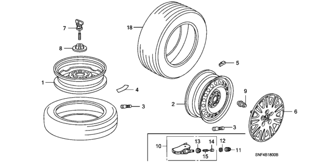 2010 Honda Civic Wheel Disk Diagram