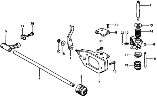 1979 Honda Civic 2 Door ** (1200) ** 4MT MT Shift Arm Diagram