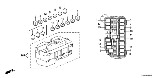 2015 Honda Civic Control Unit (Engine Room) Diagram 2