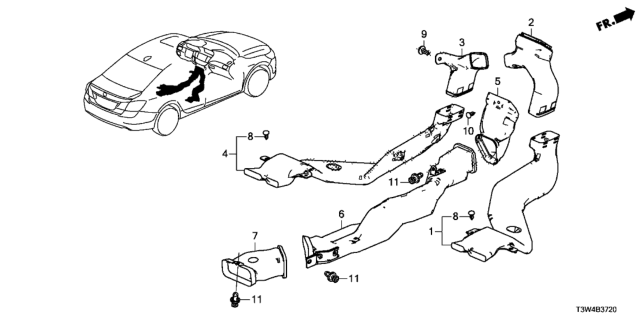 2017 Honda Accord Hybrid 4 Door HYBRID KA CVT Duct Diagram