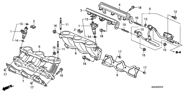 2010 Honda Pilot Fuel Injector Diagram