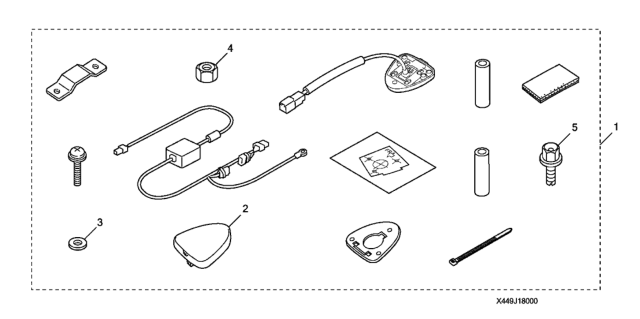 2008 Honda Fit 5 Door BASE KA 5MT Portable Navigation Attachment Diagram