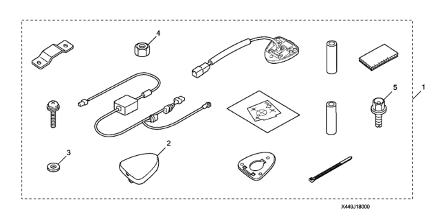 2008 Honda Fit Attachment, Portable Navigation Diagram for 08A44-9J1-800