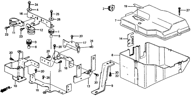 1987 Honda CRX 2 Door DX KA 5MT Cover Diagram