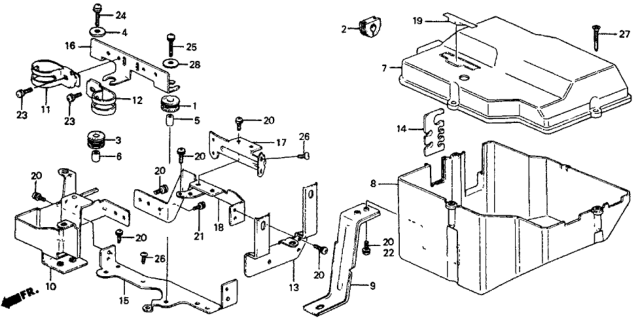 1985 Honda CRX Cover Diagram