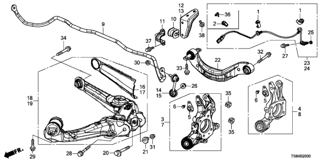 2014 Honda Civic Rear Lower Arm Diagram