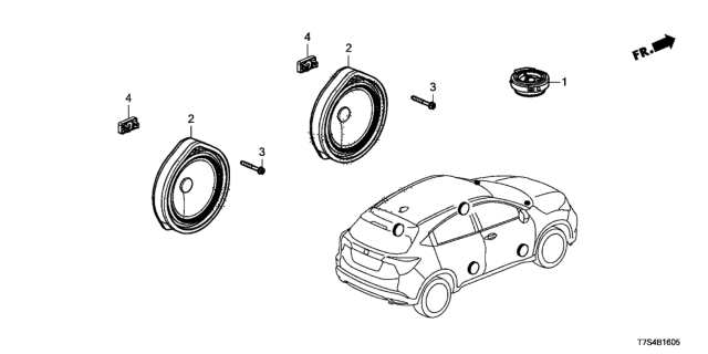 2019 Honda HR-V Speaker Diagram