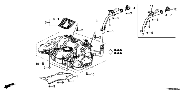 2019 Honda Insight Fuel Filler Pipe Diagram