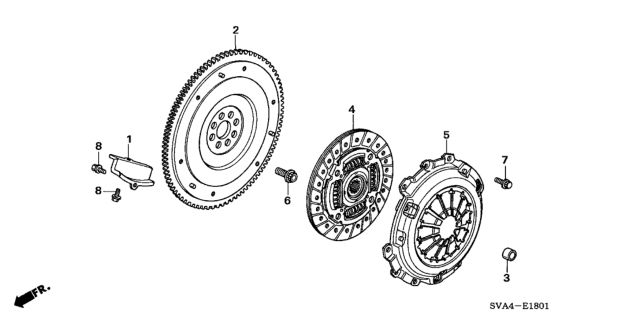 2006 Honda Civic Disk, Pressure Diagram for 22300-PRC-003