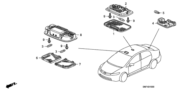 2011 Honda Civic Interior Light Diagram