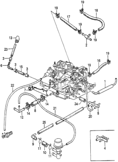 1981 Honda Accord 3 Door LX KH 5MT Fuel Tubing Diagram