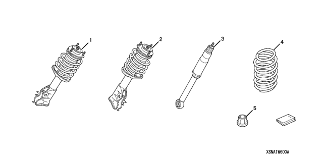 2009 Honda Civic Suspension Kit Diagram