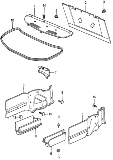 1985 Honda Accord Rear Tray - Trunk Side Garnish Diagram