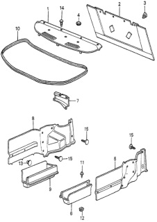 1984 Honda Accord Tray Assy., RR. *B32L* (DEW BLUE) Diagram for 74820-SA6-682ZB