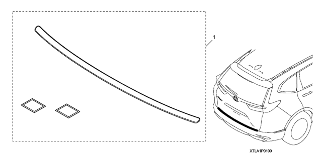 2017 Honda CR-V Rear Bumper Protector Diagram