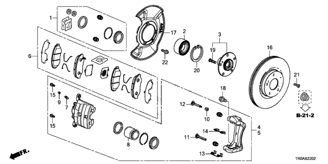 2013 Honda Civic Front Brake (2.4L) Diagram