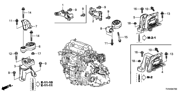 2019 Honda Accord Rod, Torque (Lower) Diagram for 50890-TVC-A21