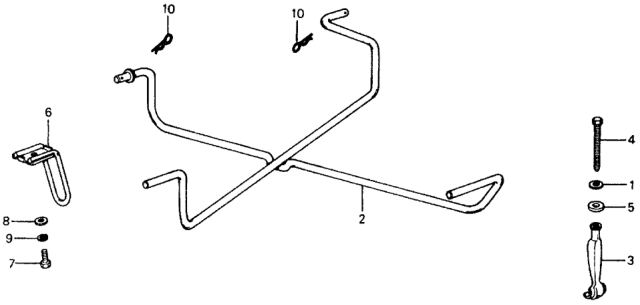 1976 Honda Civic 5 Door ** KL HMT Spare Tire Carrier Diagram