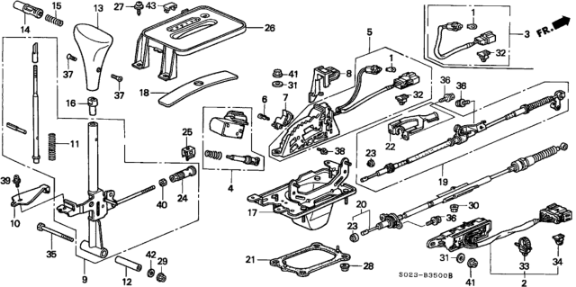 2000 Honda Civic Wire, Control Diagram for 54315-S04-951