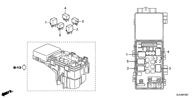 2014 Honda Ridgeline Control Unit (Engine Room) Diagram 2