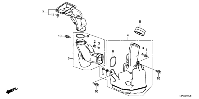 2017 Honda Accord 4 Door SPORT KA 6MT Resonator Chamber (L4) Diagram