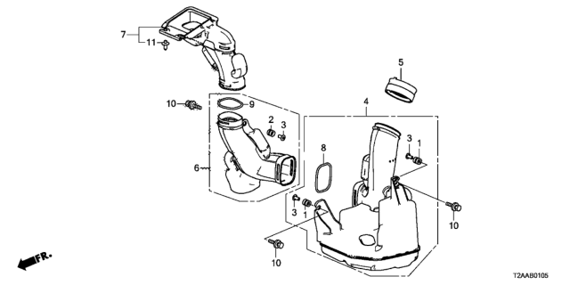 2017 Honda Accord Resonator Chamber (L4) Diagram