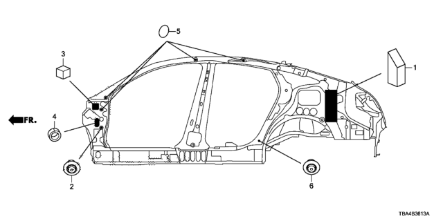 2017 Honda Civic Grommet (Side) Diagram