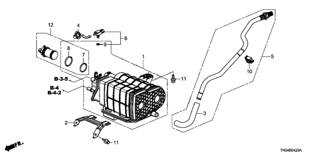 2012 Honda Civic Tube, Canister Drain Diagram for 17744-TR0-A02