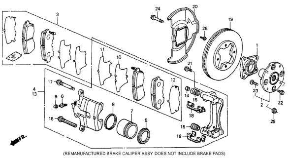 1993 Honda Accord Front Brake Diagram