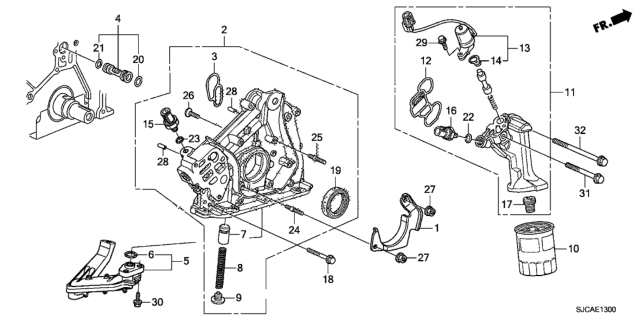 2014 Honda Ridgeline Oil Pump - Oil Strainer Diagram