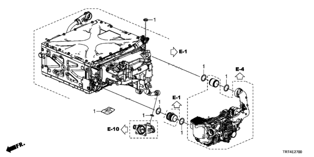 2017 Honda Clarity Fuel Cell 4 Door D (CLARITY FCV) KA 1AT O-Ring Set Diagram 1