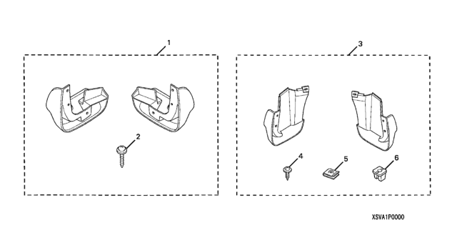 2011 Honda Civic Splash Guards Diagram