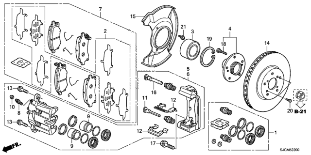 2014 Honda Ridgeline Front Brake Diagram