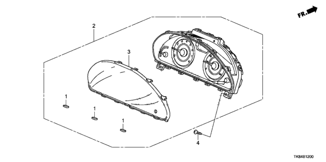 2012 Honda Odyssey Meter Assembly, Combination (Denso) Diagram for 78100-TK8-A22