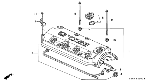 2002 Honda Accord Stay B, Ignition Wire Clamp Diagram for 32762-PAA-A00