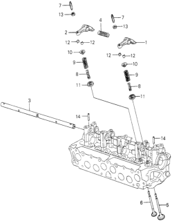 1983 Honda Civic Valve, In. Diagram for 14711-PA6-000