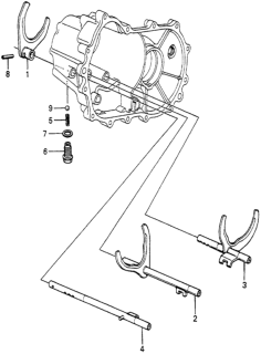 1985 Honda Accord 3 Door S KL 5MT MT Shift Fork - Setting Screw Diagram
