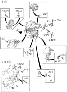 1994 Honda Passport Clip, Harness Diagram for 8-97032-822-1