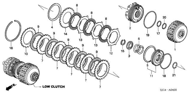 2010 Honda Ridgeline AT Clutch (Low) Diagram